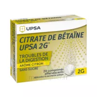 Citrate De Betaïne Upsa 2 G Comprimés Effervescents Sans Sucre Citron 2t/10 à Lacanau