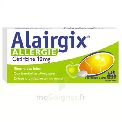 Alairgix Allergie Cetirizine 10 Mg Comprimés à Sucer Séc Plq/7 à Lacanau