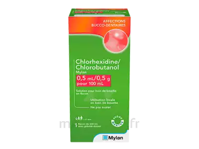 Chlorhexidine/chlorobutanol Mylan 0,5 Ml/0,5 G Pour 100 Ml, Solution Pour Bain De Bouche En Flacon à Lacanau